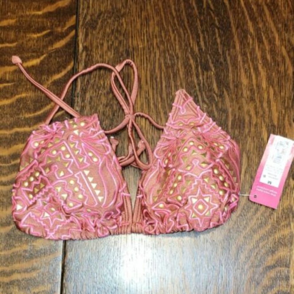 Target Xhilaration String Bikini Top Red Copper M